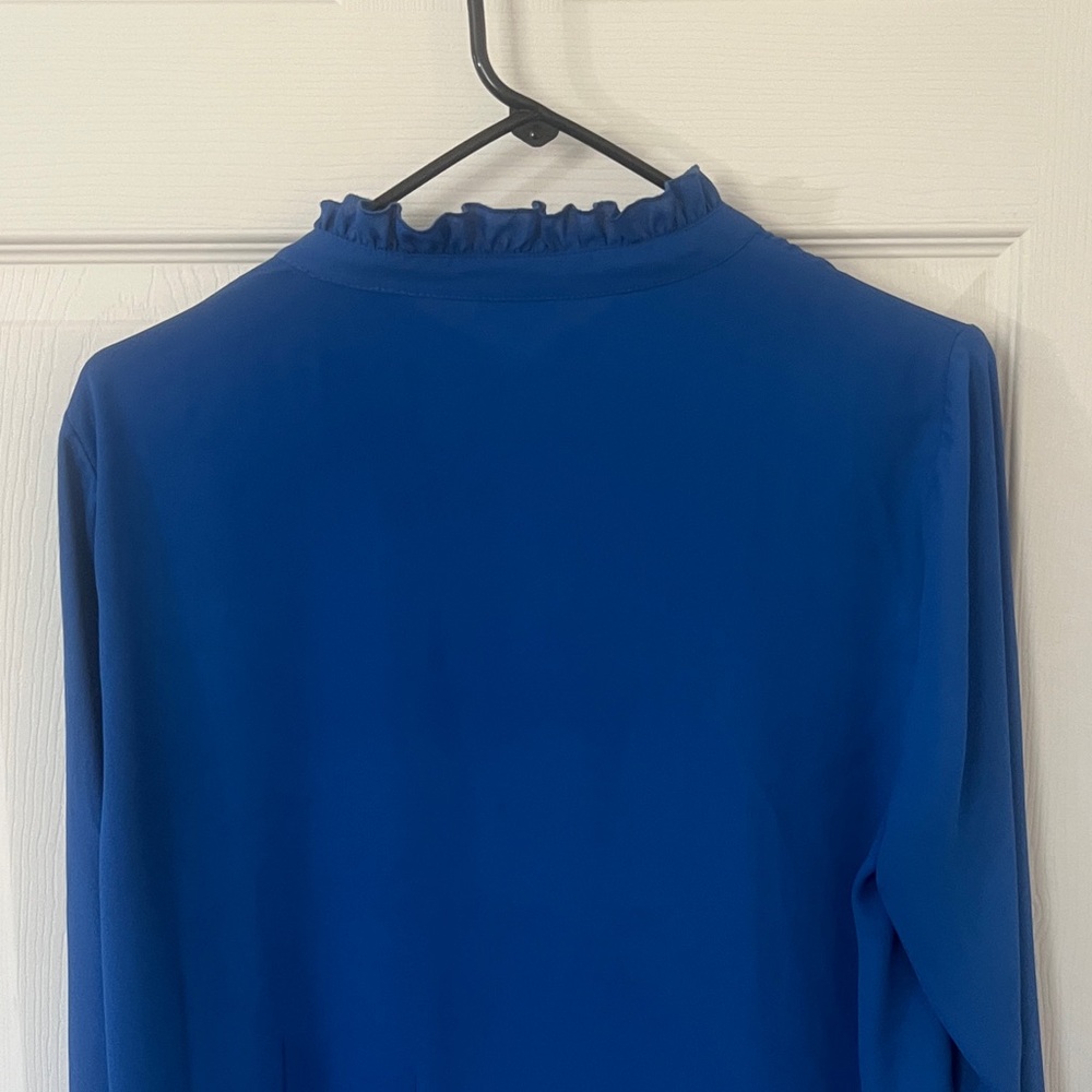 SOLD:  J. Crew Ruffle-Trim Long-Sleeve Blouse - Picture 4 of 8
